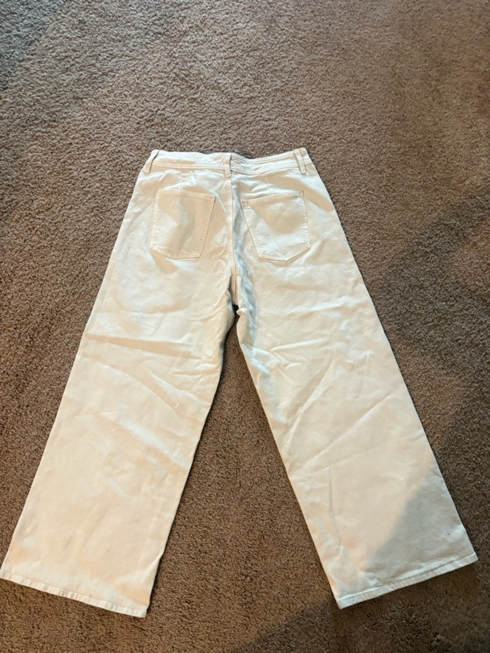 Women’s  Wide-Leg Cotton Pants in Off-White